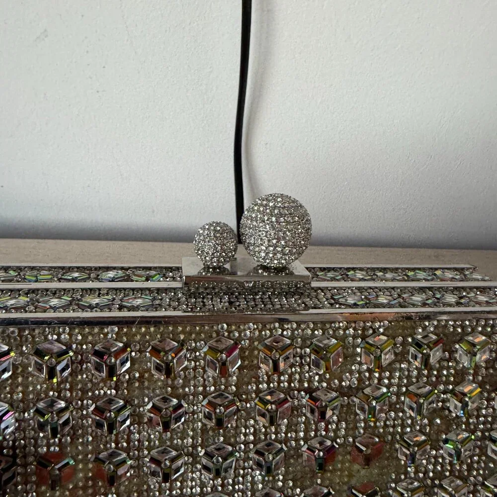 Sophia Webster Clara Clutch Box Bag Crystal Embellished - Picture 7 of 14